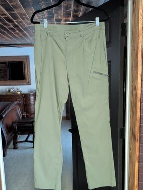 Eddie Bauer Olive Straight-Leg Utility Pants